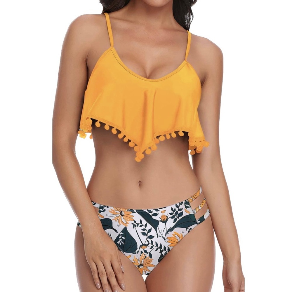 Never Worn ruffle Two Piece Swimsuit